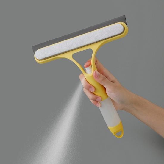 Car Window Squeegee 3-in-1 Glass Cleaner Spray Wipe Scraper Effortlessly Clean