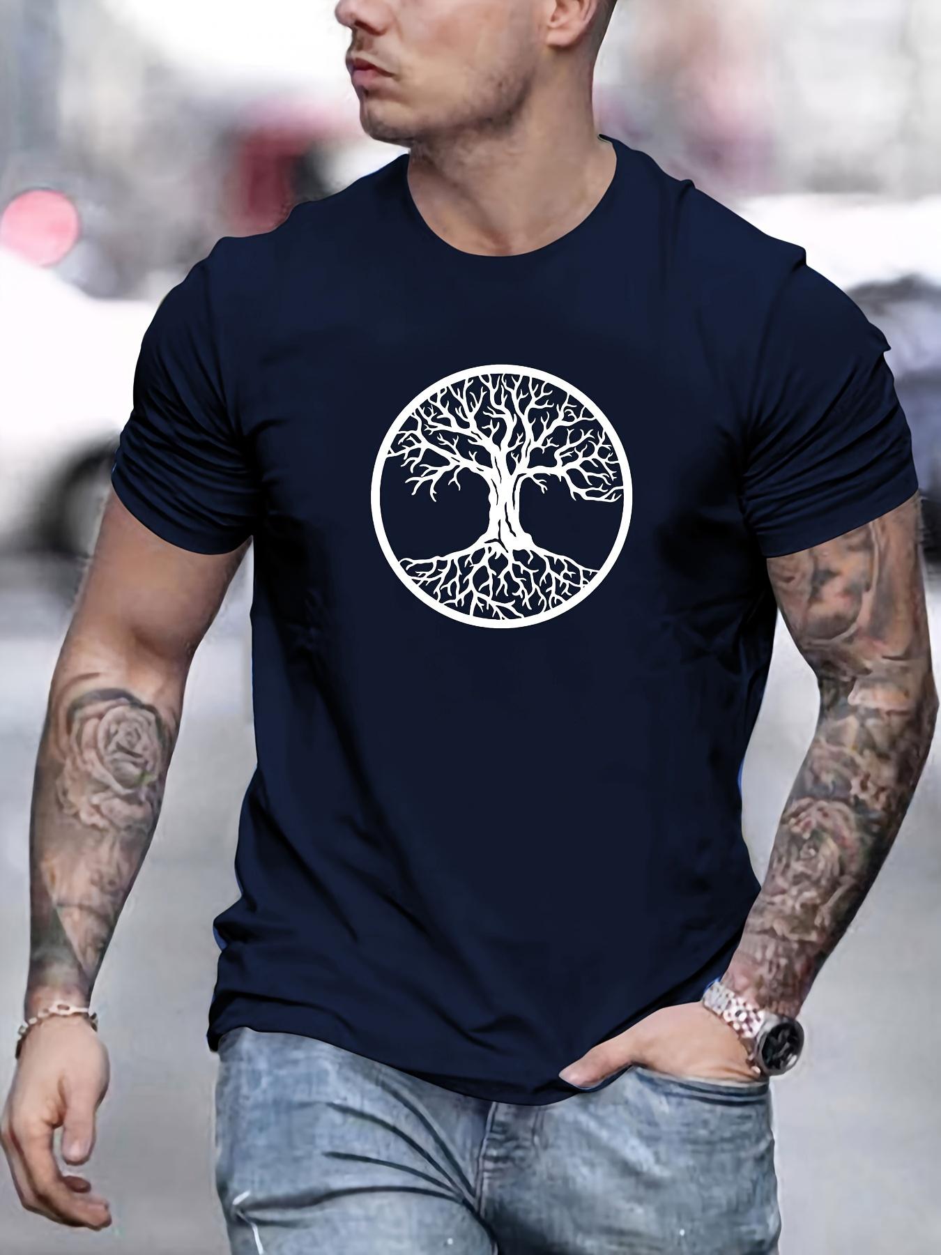 Mens 100 Cotton Summer T Shirt Summer Casual T Shirt Suitable for Leisure and Sports Occasions S