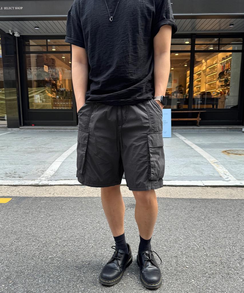 INTEMPOMOOD Tactical Banding Cargo Shorts_Charcoal