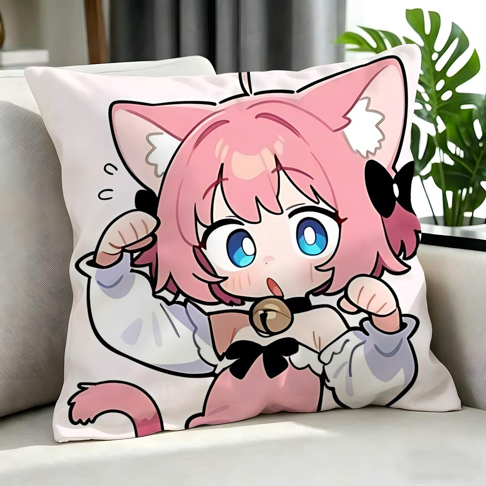 cute Chibi Neko Cushion Cover Cushion Cover Set Pcs x x x Pillowcase Decorative Sofa Home Decor