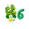 Cartoon Dinosaur Digital Balloons Set - Children's Birthday Party Balloon Set with Dinosaur-themed Aluminum Film Balloons Set