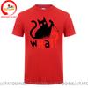 Novelty Murder Cat Bloody Knife What T Shirt Unisex Funny Humor Black Cats Tshirt Boys Fashion Casual Tee Shirt Summer Clothing