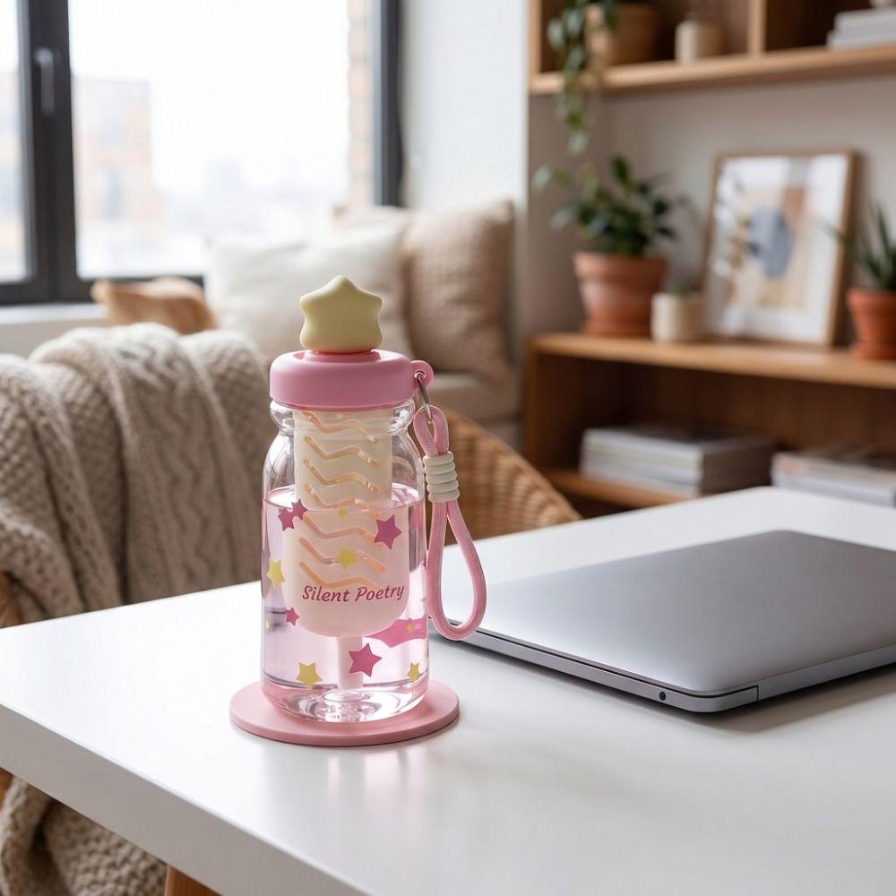 BPA Free Portable Straw Cup Large Capacity Drinking Bottle With Tea Infuser  Travel