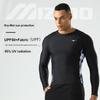 Mizuno Ochrona przed słońcem Szybkoschnący strój do pływania z długim rękawem Męska odzież kąpielowa Czarny N2CA2103