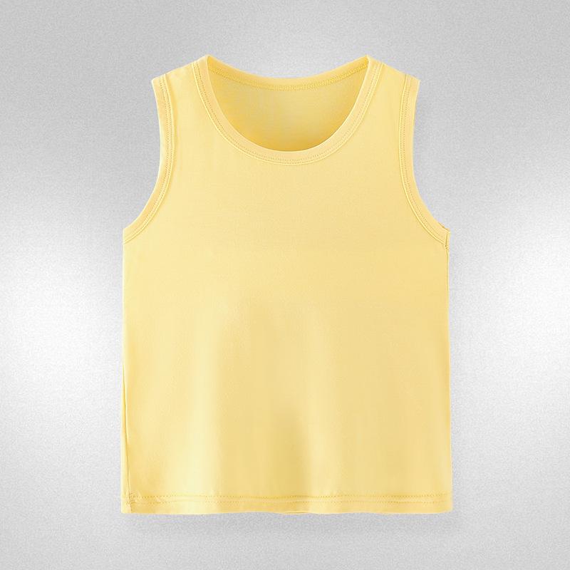 Summer Modal Candy Color Vest for Boys and Girls - Small/Medium Baby Camisole 100 cm жёлтый