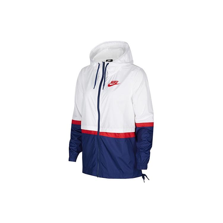 (WMNS) Nike Color Matching Hooded Sports Jacket White Women s CZ1918-106 S