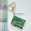 [ONLYOU] Stylish and Cute Keychain, Key Ring Charm, Ornament, Bag Charm, Simple Acrylic Mirror, Painting, Masterpiece, Illustration: Water Lilies and