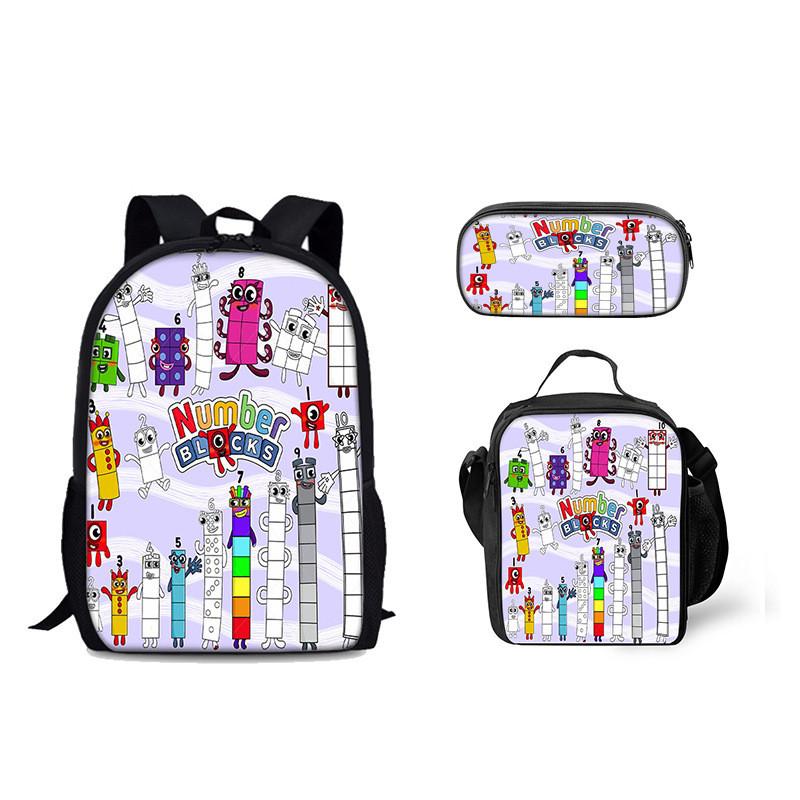 Numberblocks Digital Building Backpack For Kids School Supplies And Storage