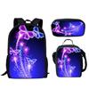 Classico Popolare Bellissimo Farfalla Animale Stampa 3D 3pz/Set alunno Zaini Scolastici Zaino Daypack per Laptop Zaino Borsa Pranzo Astuccio