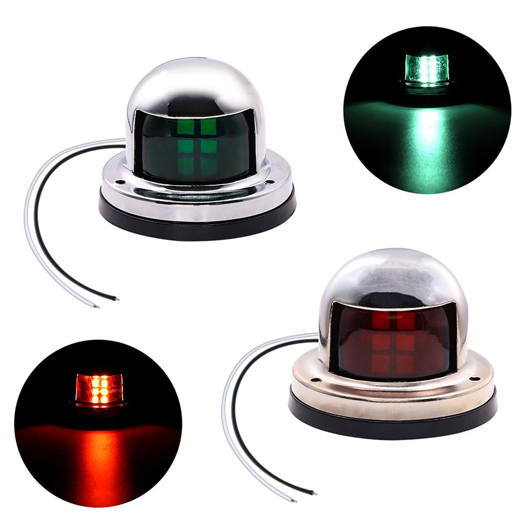 Aoling Navigation Light Navigation Light LED 12V 2NM Red Green Marine Sailing Light Boat Light Bow Light Small and Light Waterproof Corrosion