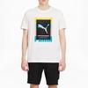 Puma Colorblock Letter Logo Print Crew Neck T-Shirt Men Tops White 671244-02