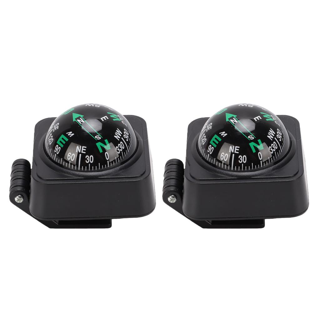 Car Compass Ball with Adhesive Base Portable Dashboard Compass for Vehicle Marine Automotive Outdoor Direction