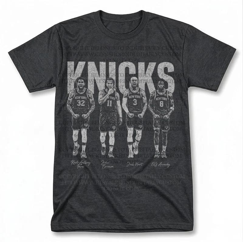 

New York Knicks Brunson Towns Hart Graphic T shirt Vantage Basketball Fan Tee L