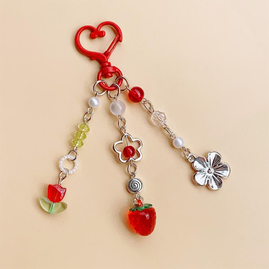 Tragbare Handy-Anhänger-Riemen Dekore Handy-Anhänger-Lanyards mit Fruchtthema Acryl Ästhetisches Accessoire für Taschen-Dekoration