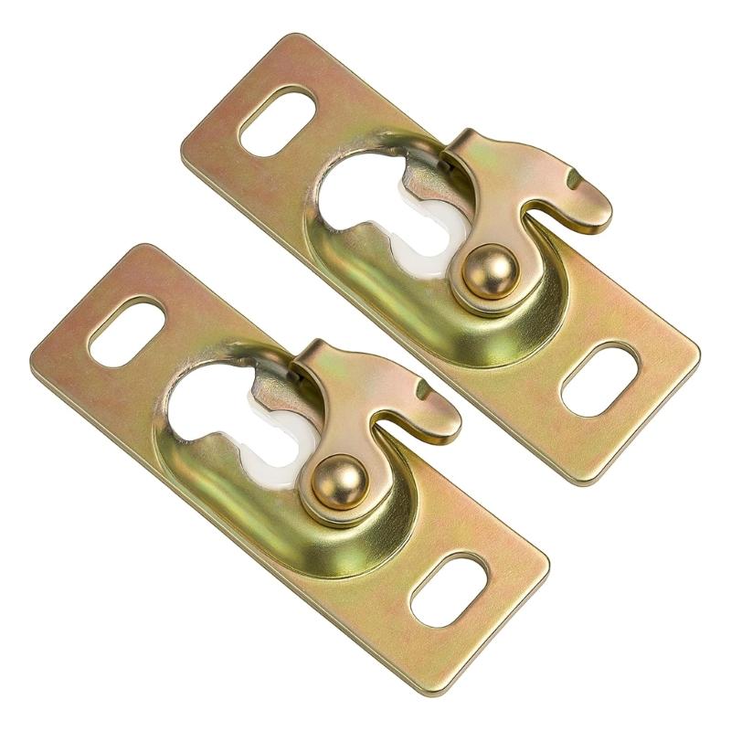 Pack Of 4 Heavy Duty Metal Sliding Door Hanger Plates with Universal Fit Door Hanger Brackets set for Secure Mounting