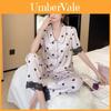 Silk Pajama Set For Women With Breathable Fabric Comfortable Sleepwear For Home Use