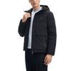 Fila White Versatile Solid Color Warm Hooded Long Sleeve Down Jacket Men Outerwear Black F11M443902FBK