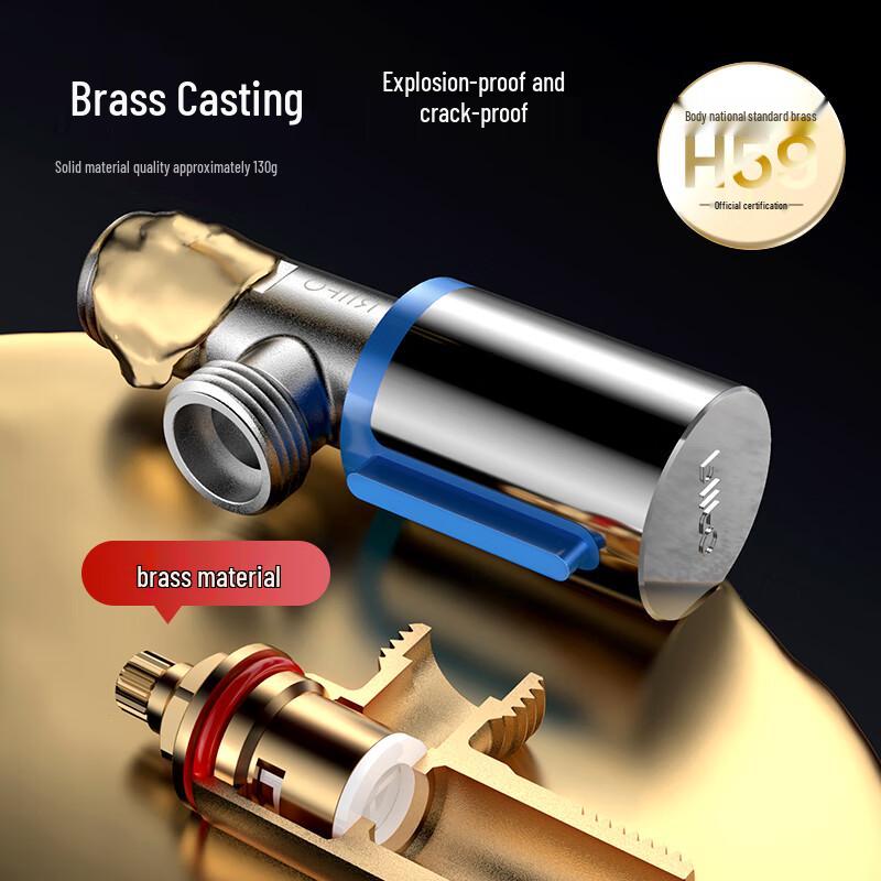 Rifeng 59 Brass Plated Angle Stop Valve