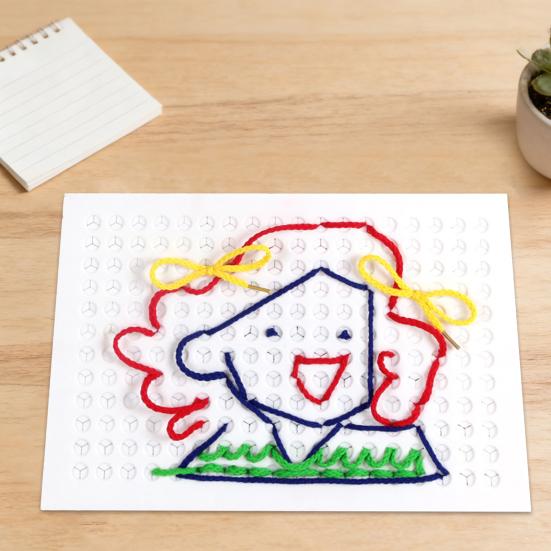 Yousheng Kids Threading Board with Pens Laces Fine Motor String Weaving Drawing Board Toddlers Boys Girls Stitch Grid DIY Lacing Board Toy
