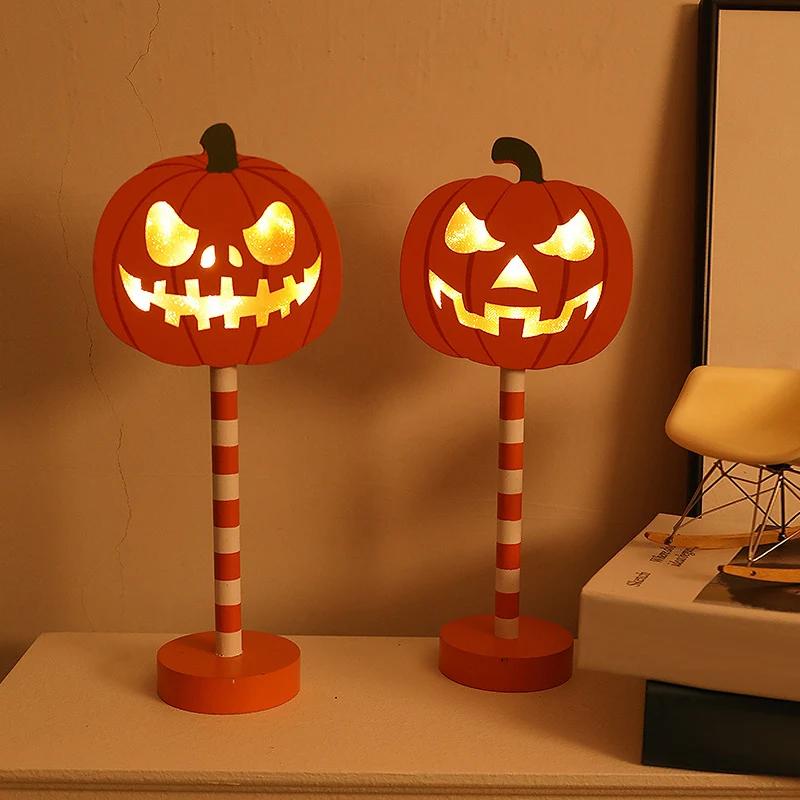 Halloween LED Night Light Pumpkin Ghost Ambiance Lights Battery Powered Waterproof Outdoor Garden Bedroom Festival Party Decor