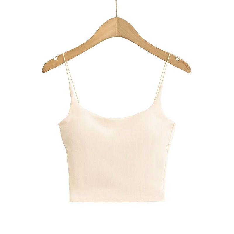 American-Style Sexy Wind Belt Chest Pad Elastic Band Small Sling Inner Match Sexy Chest U-Neck Silm All-Match Backless Bottoming Shirt