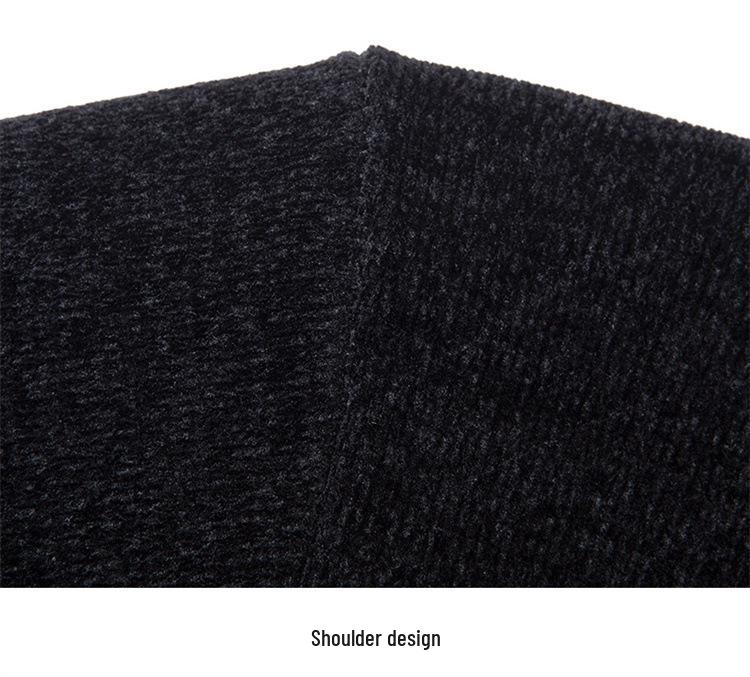 Men's Plus Velvet Thickened Chenille Sweater: Warm Winter Knitwear for Middle-Aged and Elderly Dads