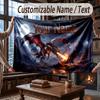 Dragon Theme Throw Blanket Custom Name Text Personalized Blanket Soft Cozy Blanket for Home Sofa Bed