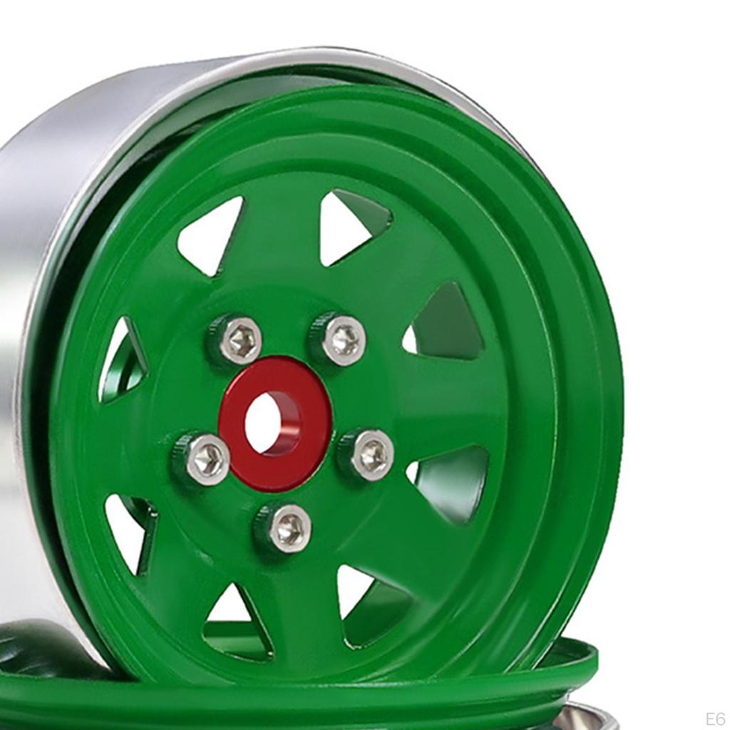 4 Pieces RC Wheel Rims Aluminum Alloy 1/10 Accessory Simple Assembly for SCX10 TRX4 90046 Suitable