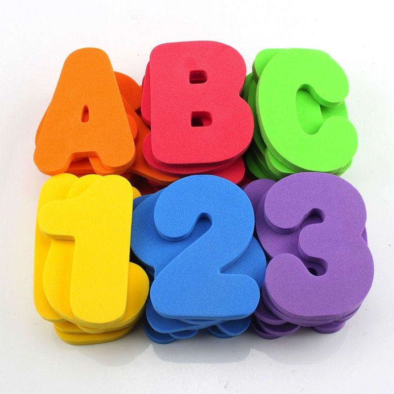 Children'S Baby Bathing Fun Cognition Floating Alphanumeric Foam Sticker Wall Baby Water Toy
