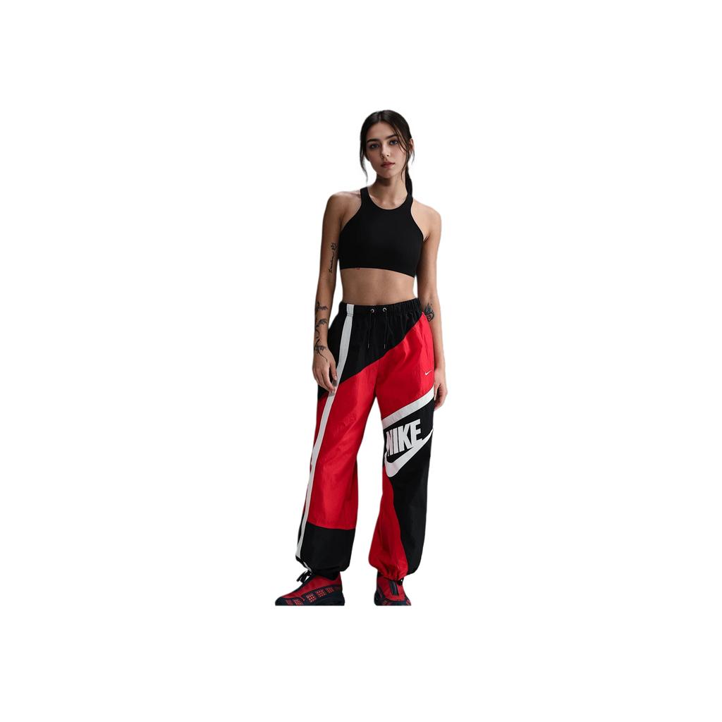Nike Sportswear Loose Woven Dry Comfortable Mid Rise Sports Long Pants Women bottoms University-Red HJ4179-657