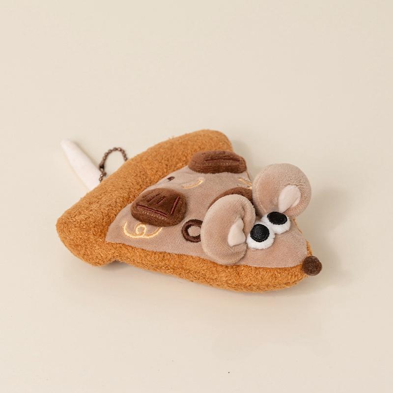 Pizza Muis Pluche Speelgoed Hangende Hangers Creatieve Pizza Meerdere Smaken Schattige Muis Poppen Cadeaus Voor Verjaardag 14cm