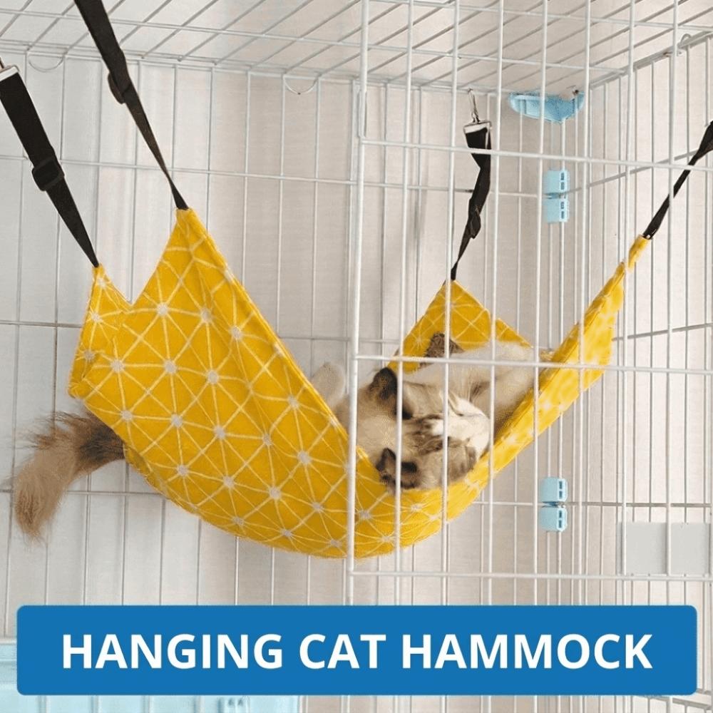 Hanging Cat Sleeping Bag Double-sided Cat Bed Cartoon Cat Hammock Pet Cage