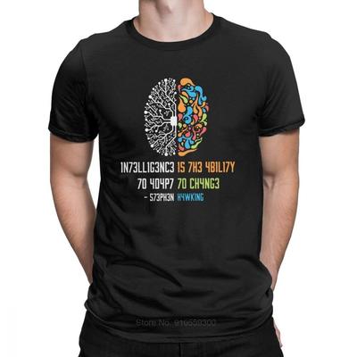 Bavlněné Tričko Inteligence Pánské Tričko Inteligence Je Schopnost Přizpůsobit Se Změně Vintage Vědecký Slogan Tričko