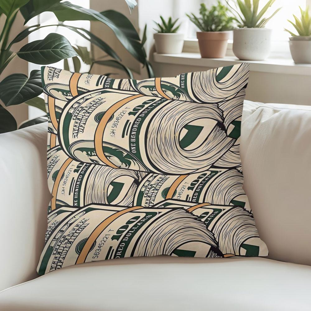 Cash Roll square Jacquard Pillow Cover for Sofa Office Waist Cushion Cover Home Decorative Pillowcase