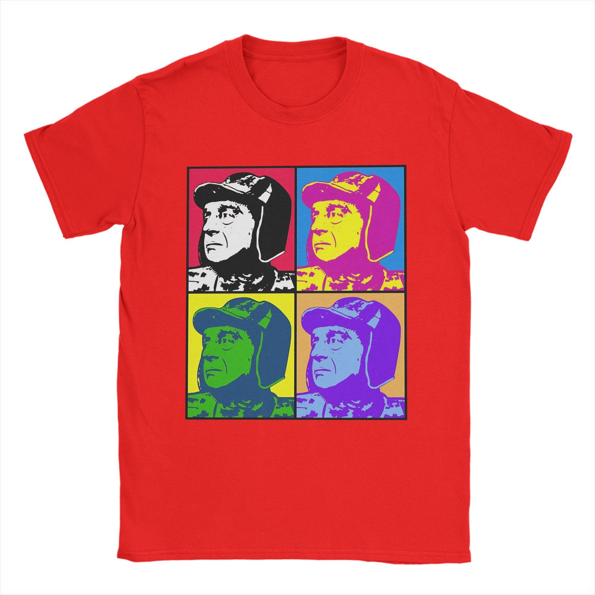 Oversized TShirt El Chavo Del Ocho Warhol Cotton T Shirts Leisure Tshirt for Unisex Summer Y2K Basic Casual Short Sleeve Clothing S