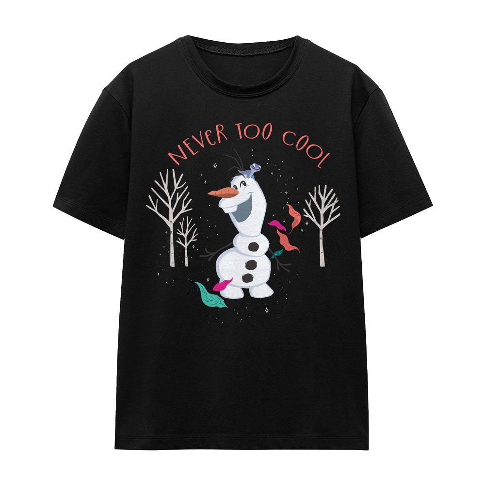 Frozen Unisex Adult Never Too Cool Olaf T-Shirt
