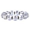 Born in guardian Sanskrit 16mm Natural stone [Ishiki] Tatsumi, Ann, Silver-carved character, Quartz, bracelet, Samantabhadra, [b526_4]
