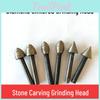 Grinding Head For Sintered Diamond Stone Carving Engraving 6mm Shank