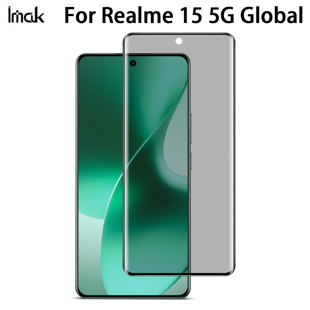 For Realme 15 5G Global Glass IMAK 3D Curved Privacy Tempered Glass Full Screen Coverage Film