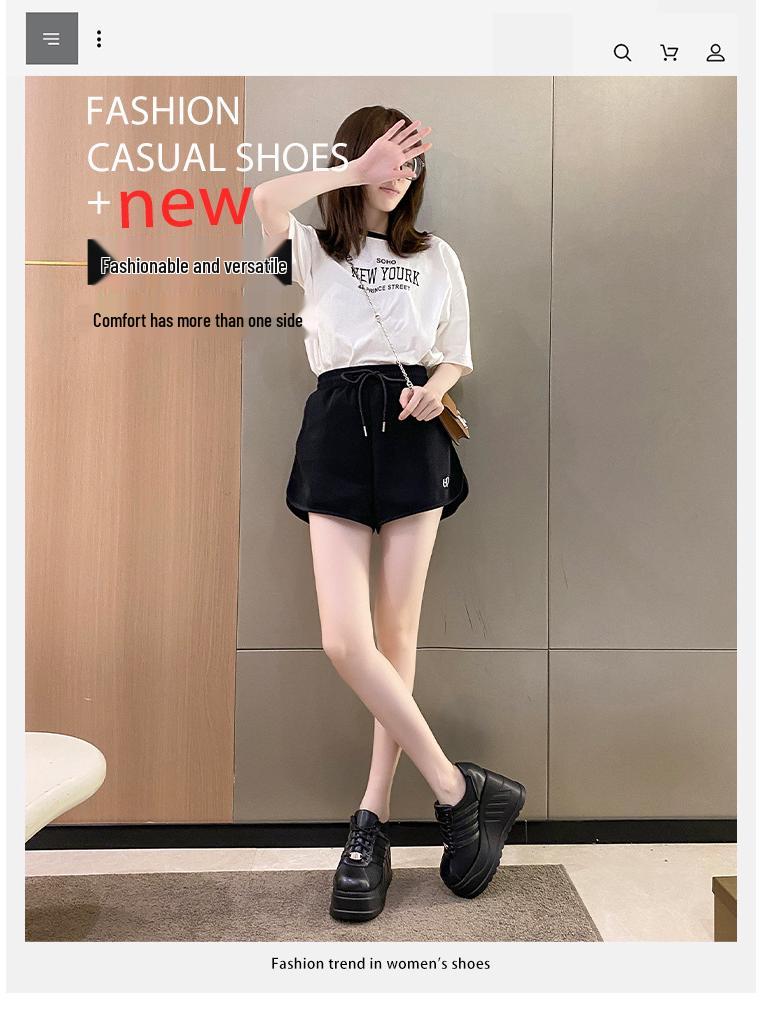 Autumn Women's Plus Size Sneakers: Thick Sole, Korean Style, Height-Boosting Casual Shoes