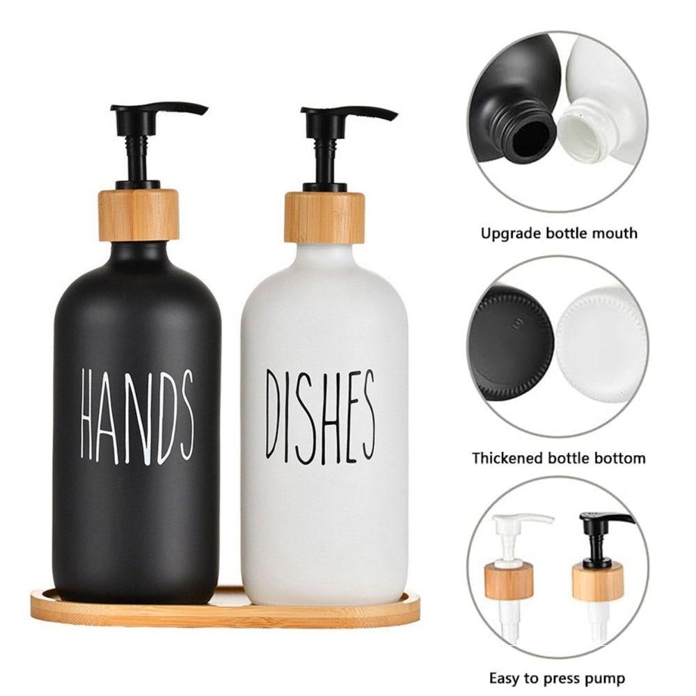 2Pcs Refillable Soap Dispenser Bottle Rust-Proof Lotion Pump Bottle Accessories Kitchen