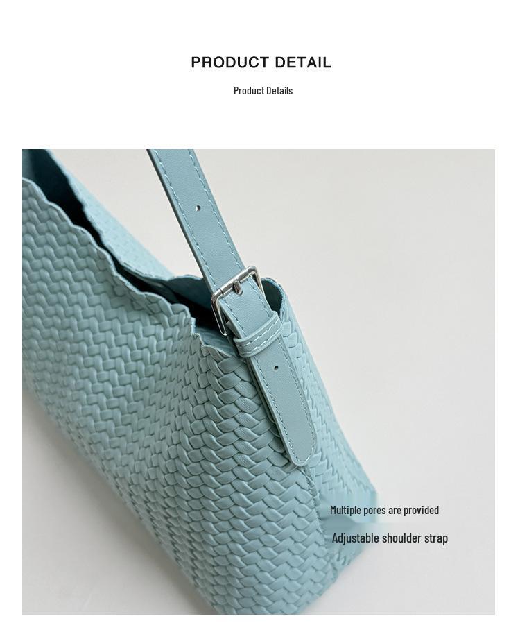Elegant Woven Texture Underarm Bag: Women's High-Value French Shoulder Bag