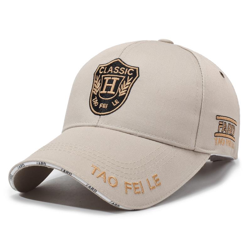 Spring Autumn Letter Embroidered Hard Top Baseball Cap Men's Outdoor Cap Sunshade Hat
