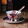 Gold-Painted Bone China Coffee Cup And Saucer Set British Ceramic Flower Tea Cup Afternoon Tea Set Black Tea Cup Flower Teapot