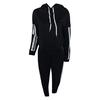Fashion Women Casual Stripe Hooded Long Sleeve Pullove Sport Tops+Long Pants Set