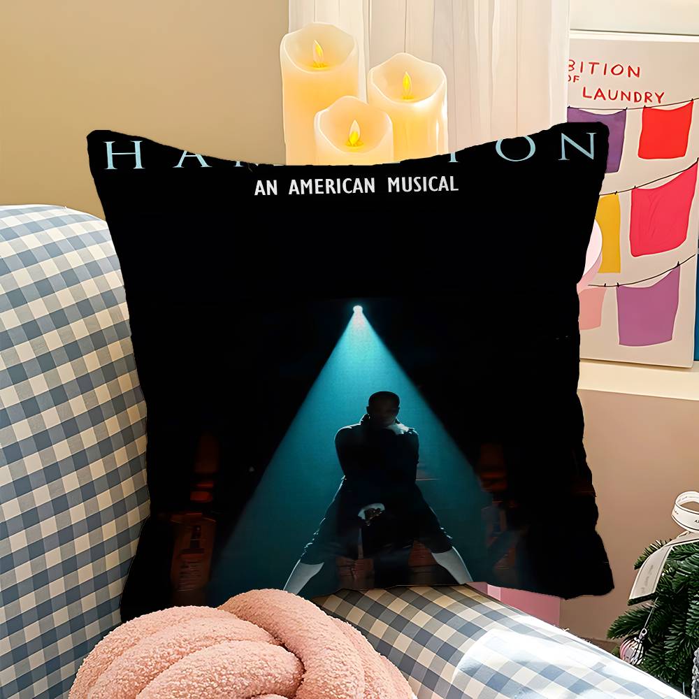 merican Musical Hamilton Pillow Case Cushion Cover Car Throw Pillow Case For Sofa Car Christmas Gift 40x40cm 45x45cm
