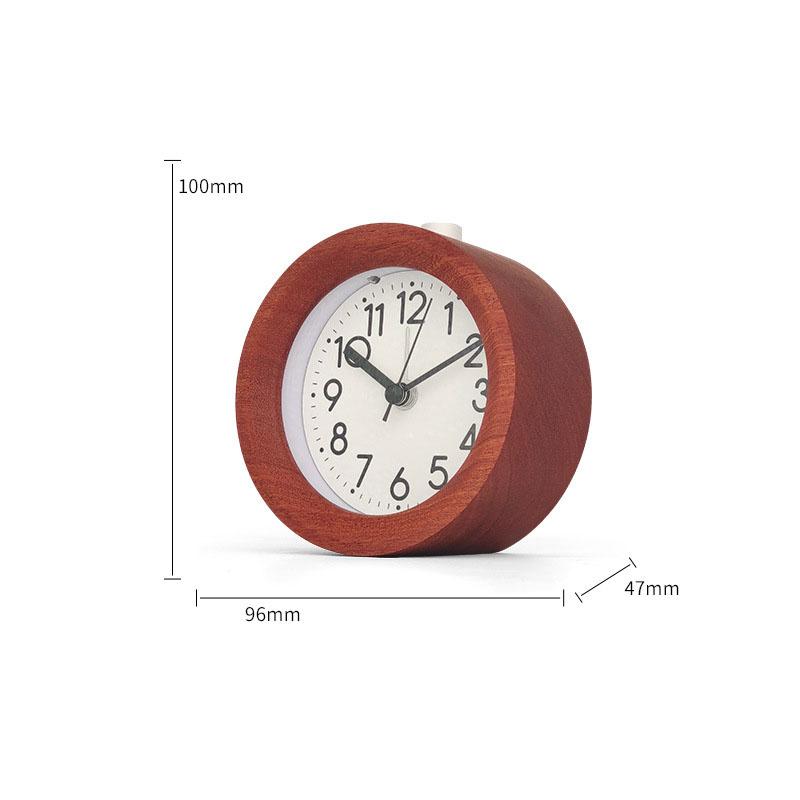 Simple solid wood alarm clock, original wood clock, creative luminous alarm clock, perfect for students who sleep in or are lazy.