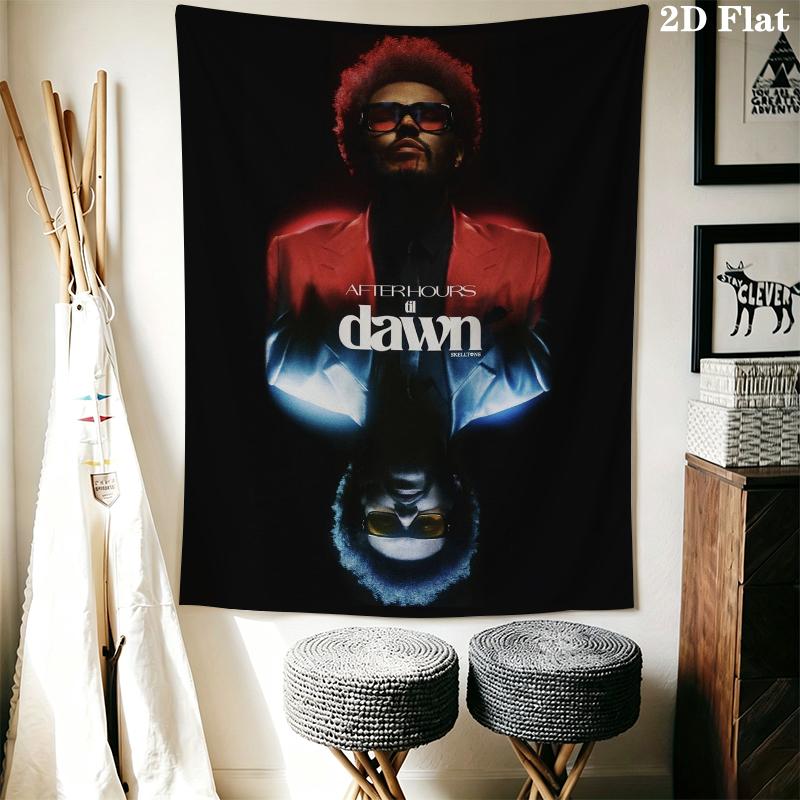 The Weeknd Wall Tapestry Aesthetic Wall Hanging Printed Fabric Blanket Decorative Tapestries for Bedroom Living Room Home Decor