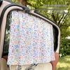 Summer Cartoon Cotton Car Sunshade Blackout Curtains with Suction Cups - Sun Protection and Heat Insulation.