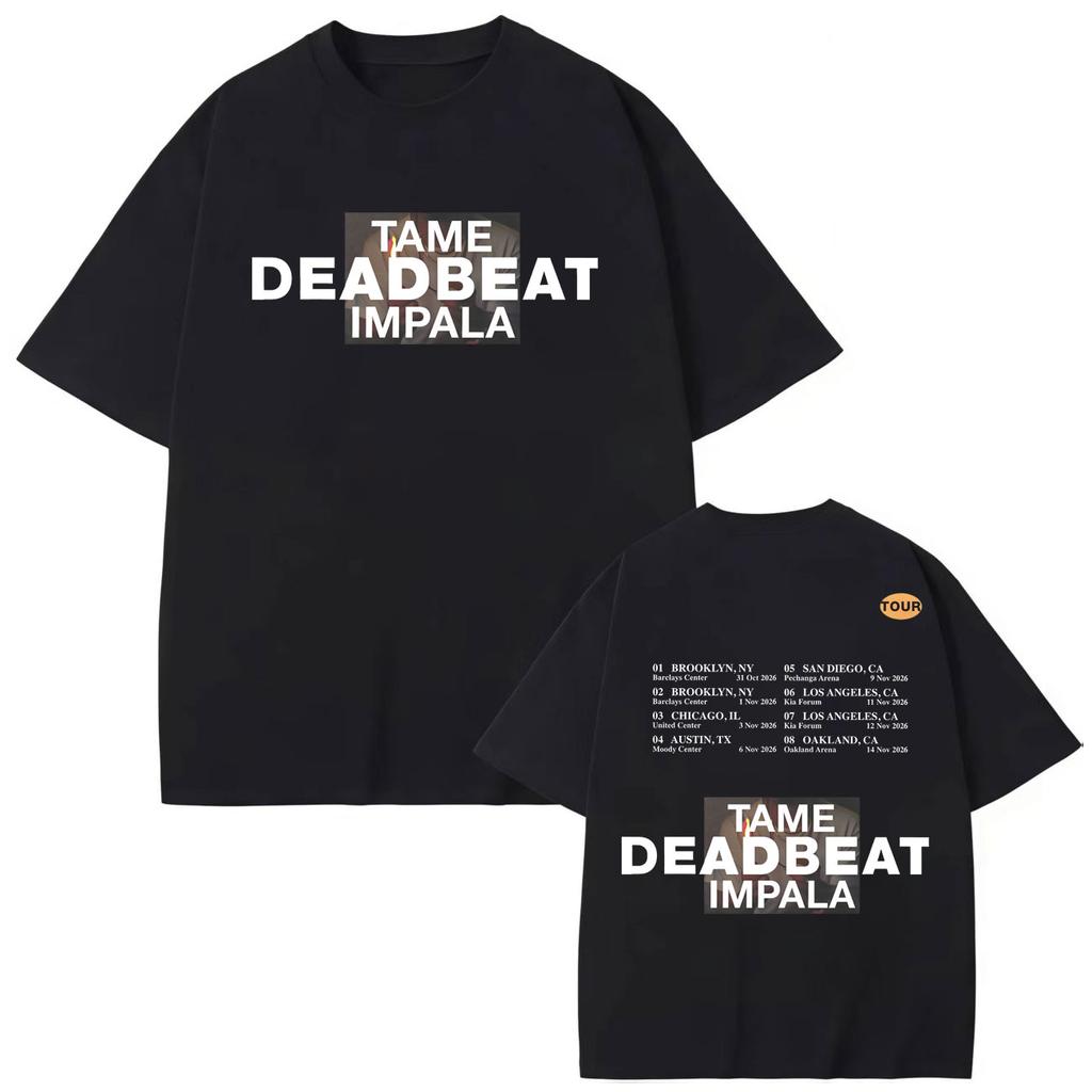 Tame Impala Rock Band Tour T-shirts High Quality Fashion Short Sleeve T Shirts Men Women Clothing Oversized T-shirt